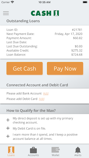 CASH 1 LOANS  Screenshot 3