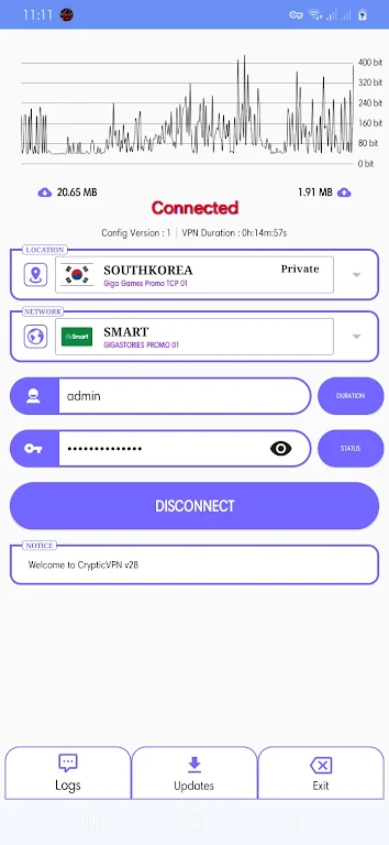 CRYPTIC VPN V28  Screenshot 1