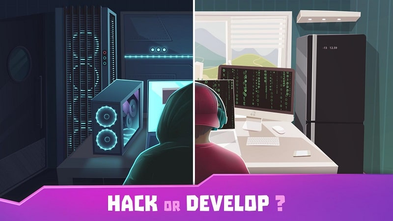 Hacker or Dev Tycoon? Tap Sim  Screenshot 1