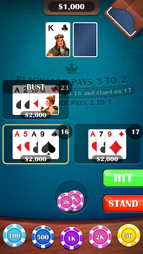 Blackjack 21 - casino card game  Screenshot 3