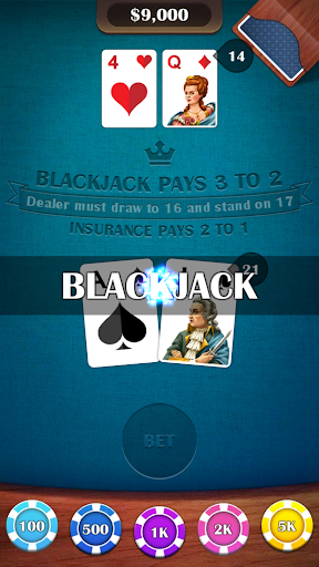 Blackjack 21 - casino card game  Screenshot 2