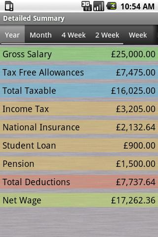 PAYE Tax Calculator  Screenshot 2