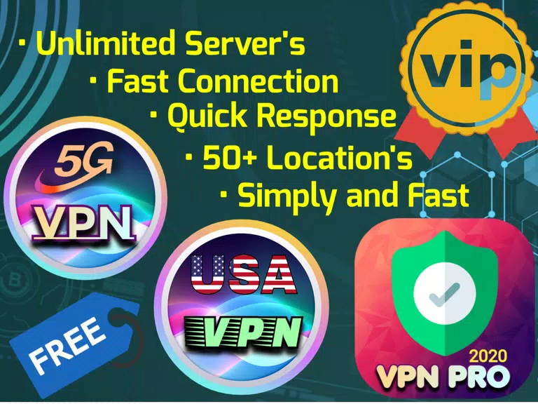 VPN PRO - Free Unlimited VIP Servers For Lifetime  Screenshot 1