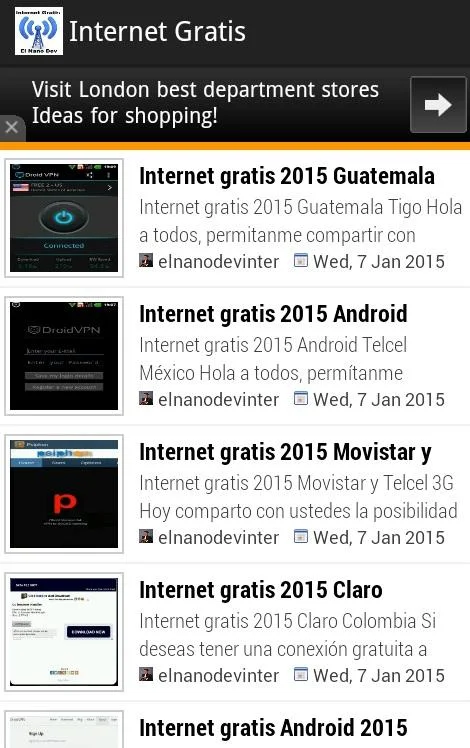 internet gratis android 2018  Screenshot 1