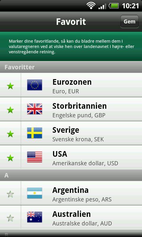 Valutaregner fra Jyske Bank  Screenshot 2