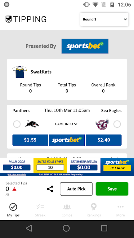 NRL Tipping  Screenshot 3