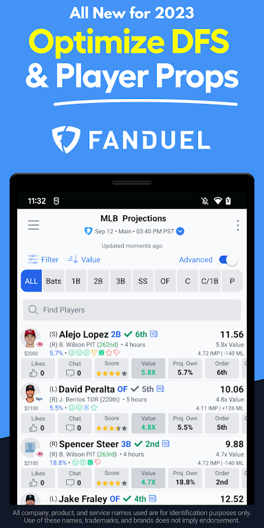 LineStar for FanDuel  Screenshot 1