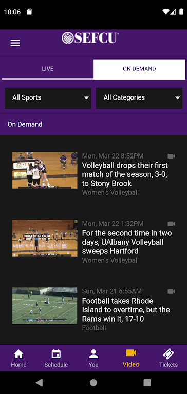 UAlbanySports  Screenshot 4