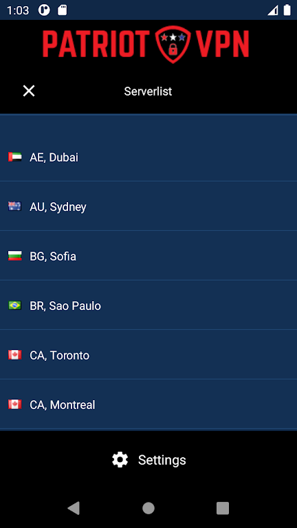Patriot VPN  Screenshot 3