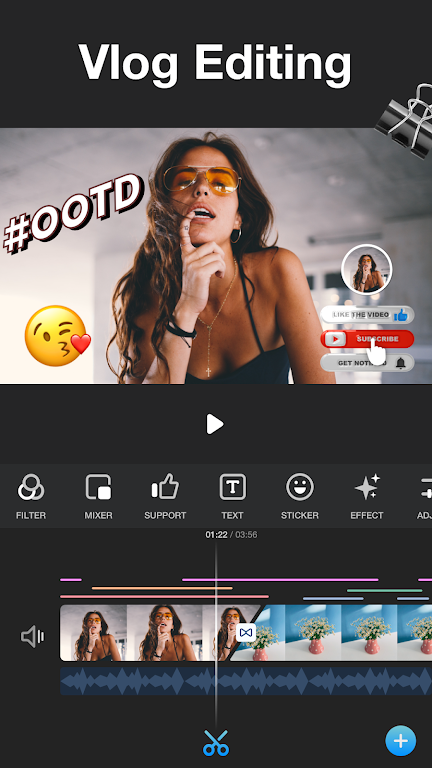 Vlog Video Editor Maker: VlogU Mod  Screenshot 1