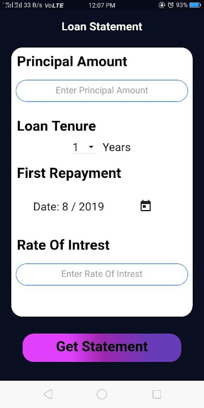 Loan Statement  Screenshot 3