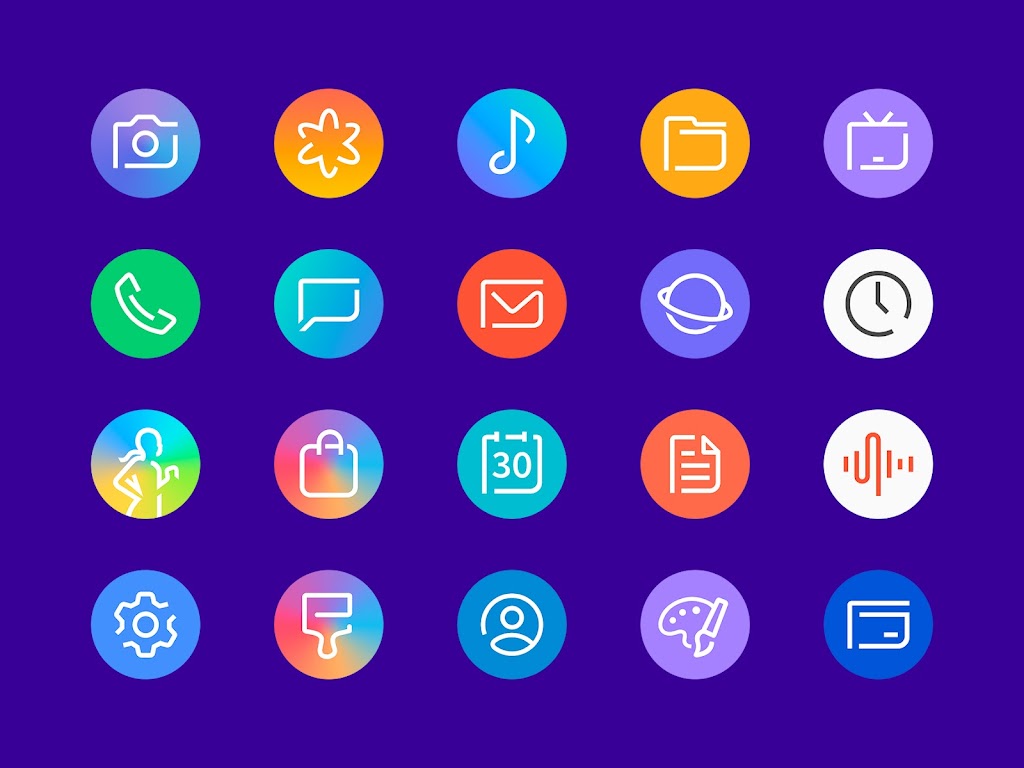 Delux Round Icon Pack Patched Mod  Screenshot 1