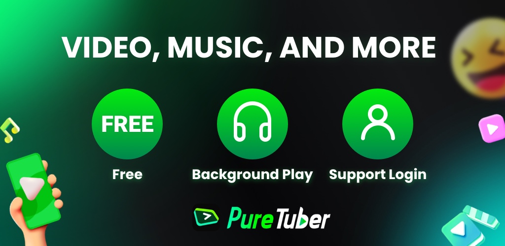 Pure Tuber: Video & MP3 Player Mod  Screenshot 1