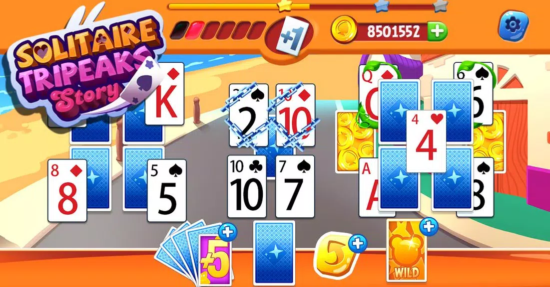 Solitaire Tripeaks Travel-card  Screenshot 1