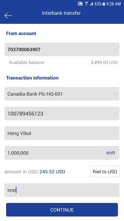 BIDC MOBILE BANKING CAMBODIA  Screenshot 4