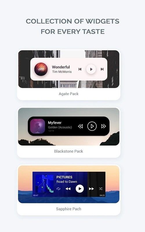 Audio Widget pack  Screenshot 1