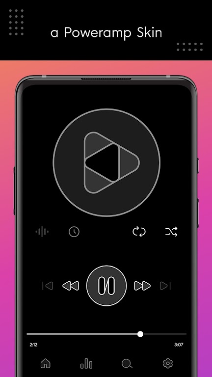 Dais Dark – Poweramp Skin Mod  Screenshot 2