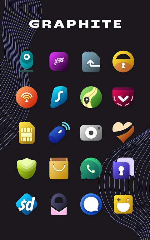 Graphite Icon Pack Mod  Screenshot 3