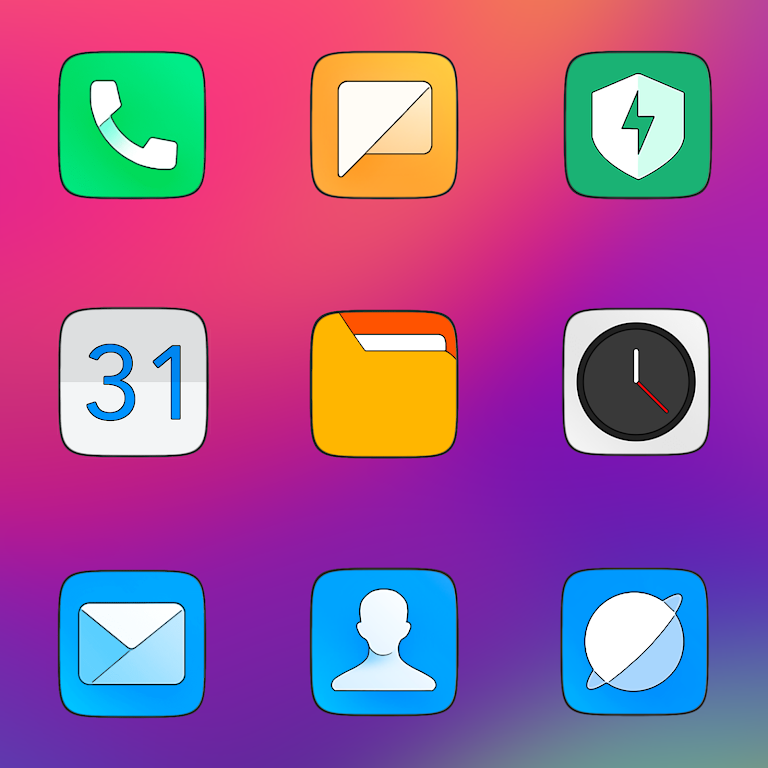 MIUl Carbon Icon Pack Mod  Screenshot 2