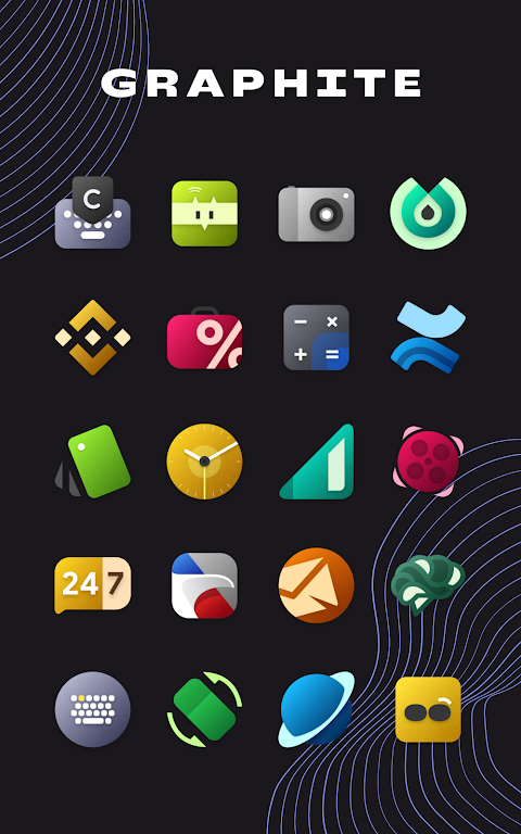 Graphite Icon Pack Mod  Screenshot 2