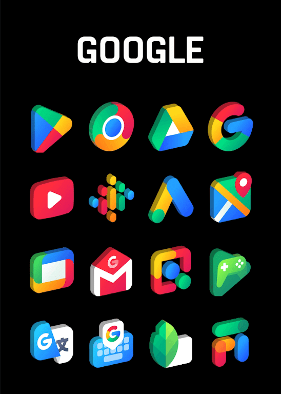 Gradient 3D – Icon Pack Mod  Screenshot 1