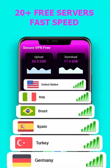 Secure VPN Free – A high speed, ultra secure VPN  Screenshot 1