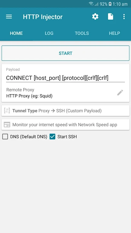 HTTP Injector Lite (SSH/Proxy)  Screenshot 1