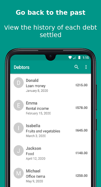 Debtors 2020  Screenshot 3