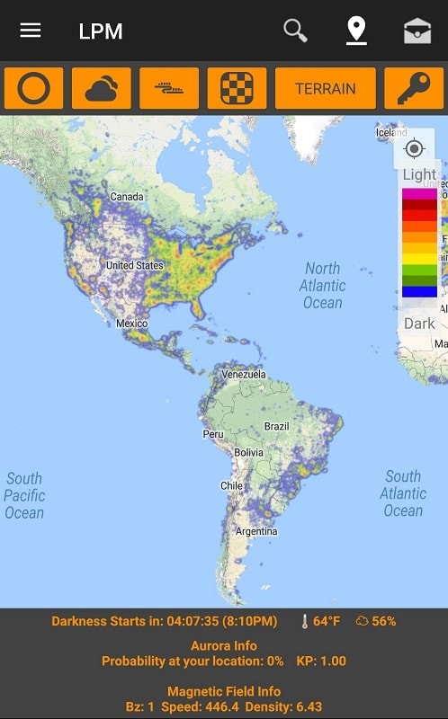 Light Pollution Map  Screenshot 1