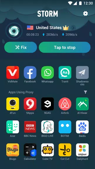 VPN Proxy – Free Fast & Unblock Storm VPN Proxy  Screenshot 2