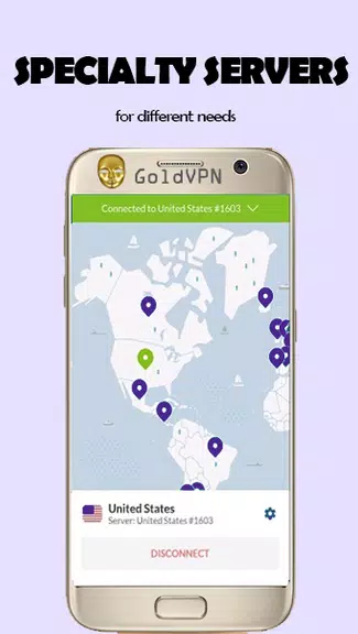 GoldVPN - unlimited worldwide  Screenshot 3