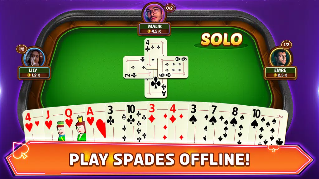 Spades - Offline  Screenshot 1