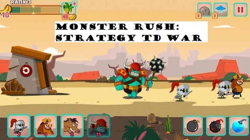 Monster Rush: Strategy TD war  Screenshot 1