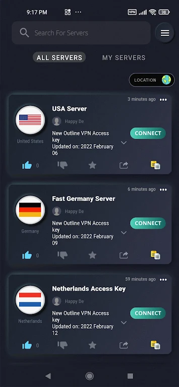 VPN Access Keys for Outline  Screenshot 1