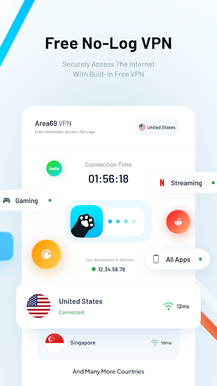 Pawxy – Fast VPN & Web Browser Mod  Screenshot 2