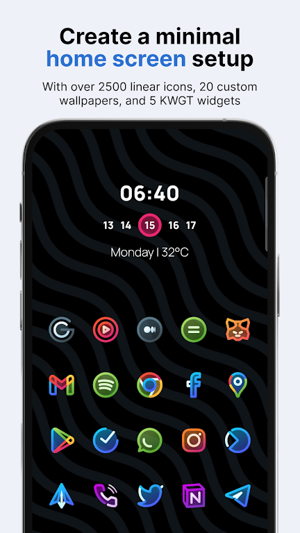 AlineT: Bold Linear Icon Pack Mod  Screenshot 1