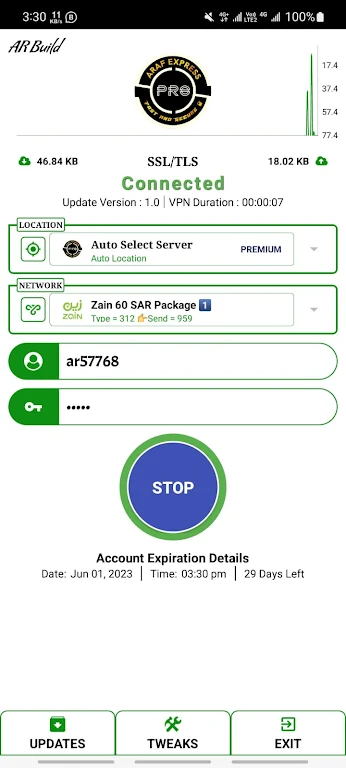 ARAF EXPRESS PRO - Secure VPN  Screenshot 1