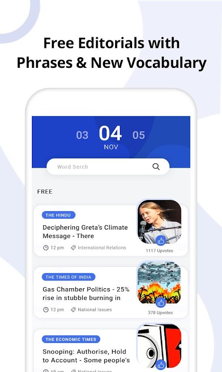 Vocab24: Hindu App & Editorial Mod  Screenshot 1