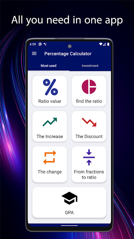 Percentage Calculator&Discount  Screenshot 1