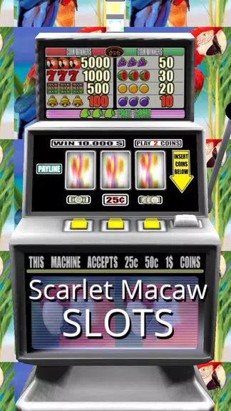 Scarlet Macaw Slots - Free  Screenshot 1