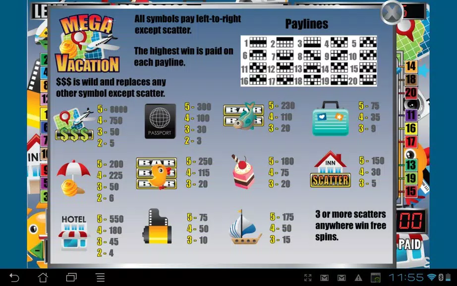 Mega Vacation Slot Machine  Screenshot 4