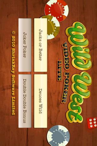 Wild West Video Poker Lite  Screenshot 2