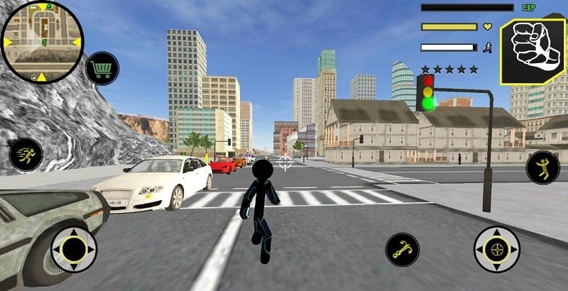 Black Stickman Rope Hero  Screenshot 3