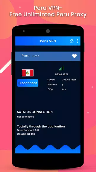 Peru VPN-Free Unlimited Peru Proxy  Screenshot 1