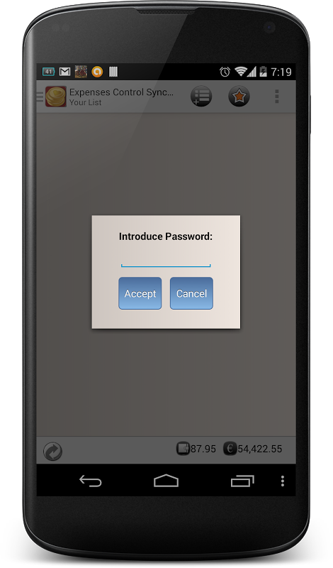 Expenses Control Sync  Screenshot 1