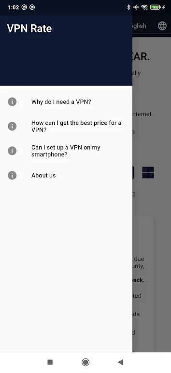 VPN Rate for Android  Screenshot 2