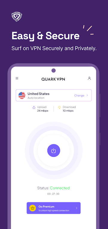 Quark VPN - Easy & Secure  Screenshot 1