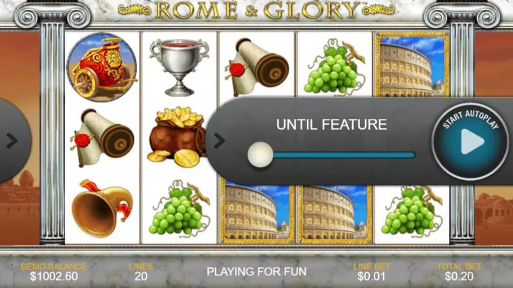 Free Casino Slot Game - Rome And Glory  Screenshot 2