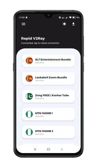 Rapid V2Ray - Tunnel VPN  Screenshot 1