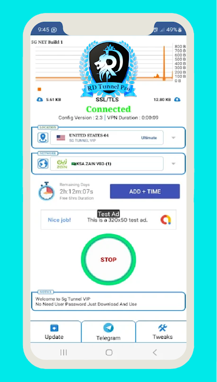 RD Tunnel PRO - Unlimited VPN  Screenshot 2